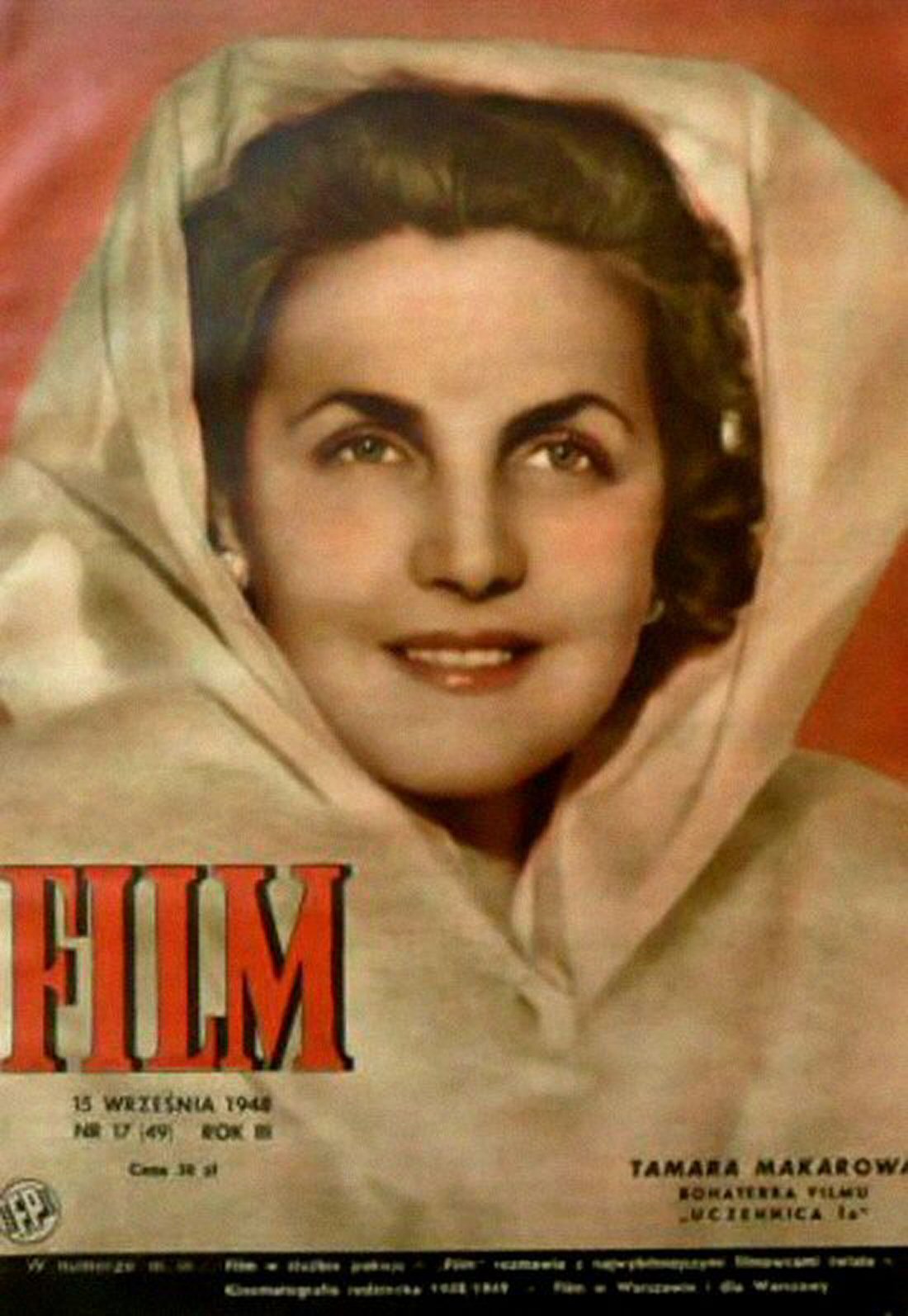 FILM (Po) magazine side cover Issue 49  Vol 3 # 17 15 September 1948